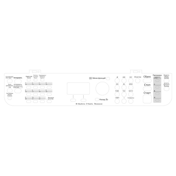 Накладка на панель управления МФУ Kyocera ECOSYS MA4500x (русский язык)